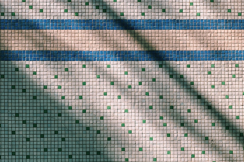patterned pool tile design