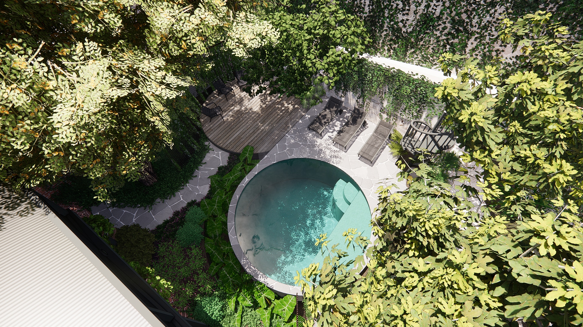 circular design Fremantle pool